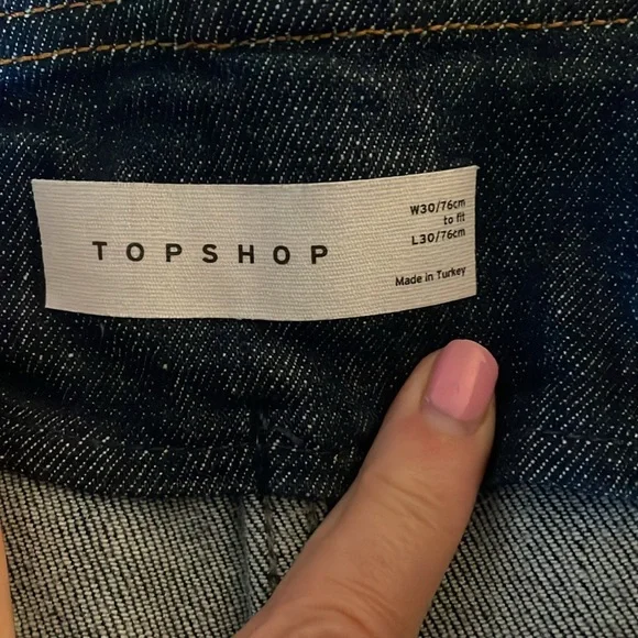 Topshop Y2K buckle flare jeans in indigo, size 30” waist - Picture 6 of 11